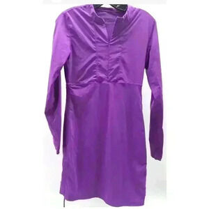 Athleta Women's Purple 1/4 Zip Sweatshirt Dress Size M Long Sleeve